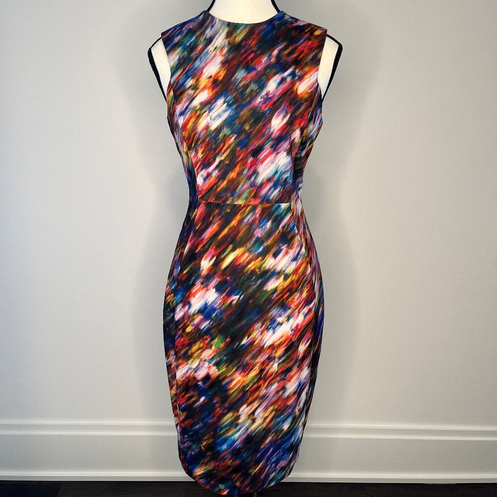 Calvin Klein - Women's Multicolored Sleeveless Sheath Dress, Size 2